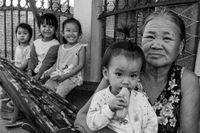 Vietnam, Kinder, Frau, Enkelkinder, Familie,